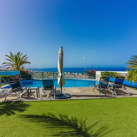 Vila Eleonora, Luxury With Heated Pool Ocean View In Adeje, Tenerife *